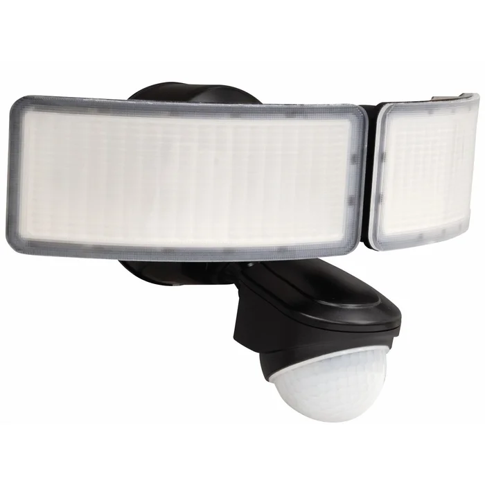 PowerZone O-OV-2200M-PB Security Light, 110/240 V, 24 W, 2-Lamp, LED Lamp, Daylight Light, 2400 Lumens, Plastic Fixture