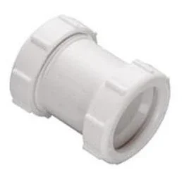 Pp55-4w Sink Drain Coupling, 1-1/2 In, Slip Joint, Polypropylene, White