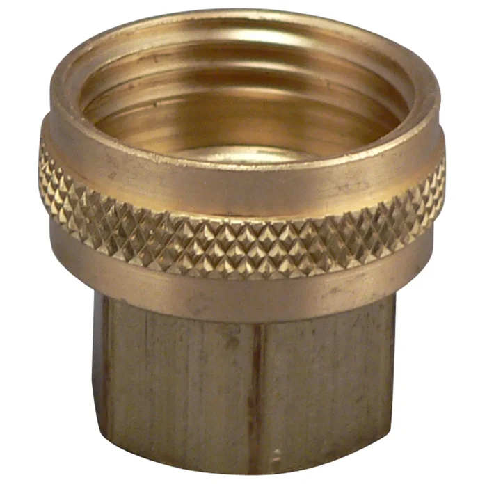 Pp850-65 Hose Adapter, 3/4 X 1/2 In, Fht X Fip, Brass, For: Garden Hose, 3-3/4 In L