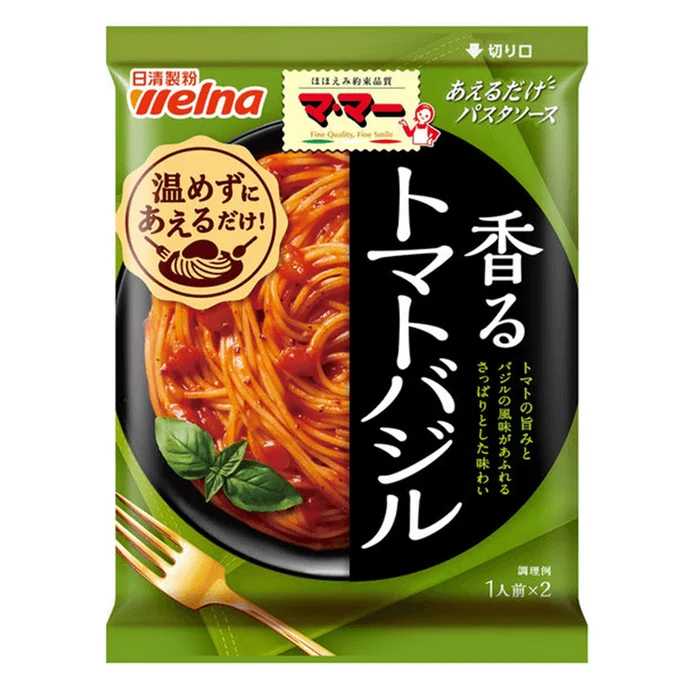 [Pre-OrderImported from Japan] Nisshin Seifun Welna Ma‑Ma Instant Tomato Basil Pasta Sauce – 160g | Just Mix with Pasta
