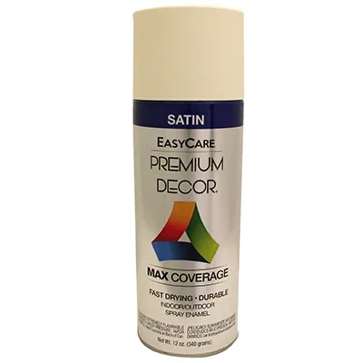 Premium Decor Spray Paint, Marshmallow Satin, 12 Oz.