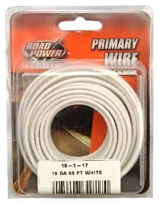 Primary Wire, White, 18-ga., 33 Ft.