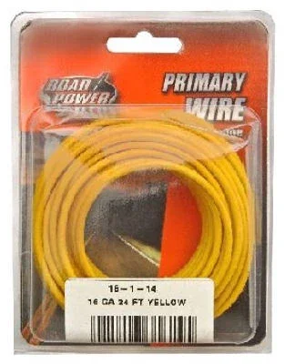 Primary Wire, Yellow, 16-ga., 24 Ft.