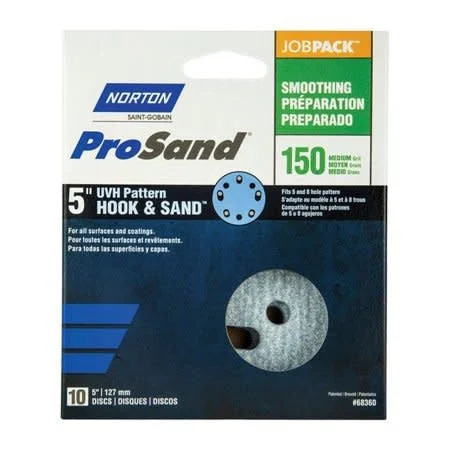 Pro Sand Hook and Sand 150 grit 5″x 5 and 8 10 pack