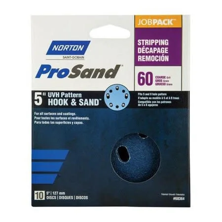 Pro Sand Hook and Sand 60 grit 5″x 5 and 8 10 pack