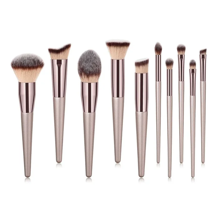 Professional Makeup Brushes, 10-Piece (1 or 2-Pack)
