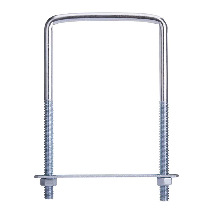 ProSource LR355 U-Bolt, 3/8 in Thread, 3-3/4 in L Thread, Steel, Zinc