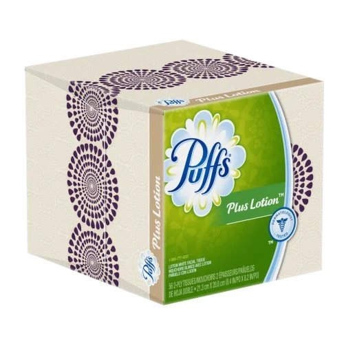 Puffs Plus Lotion Facial Tissues, (56 Tissues Per Box)