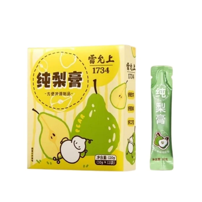 Pure Pear Paste Adults and Children Infused Autumn Pear Paste Portable 10g*12 bags