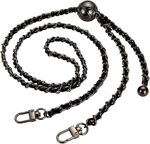 Purse Chain Strap Crossbody Bag Chains Strap Handbag Chain Replacement Leather Chain Straps 47.2′