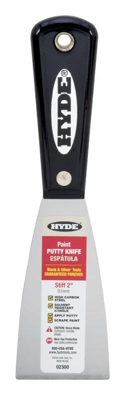 Putty Knife With Stiff High-carbon Steel Blade, 2 Inch Width