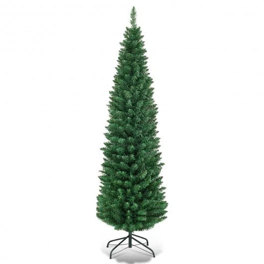 PVC Artificial Slim Pencil Christmas Tree-5′