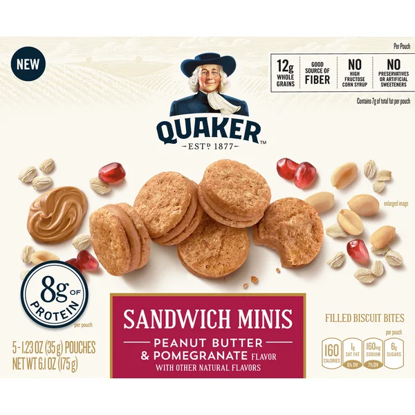 Quaker Sandwich Minis, Peanut Butter & Pomegranate