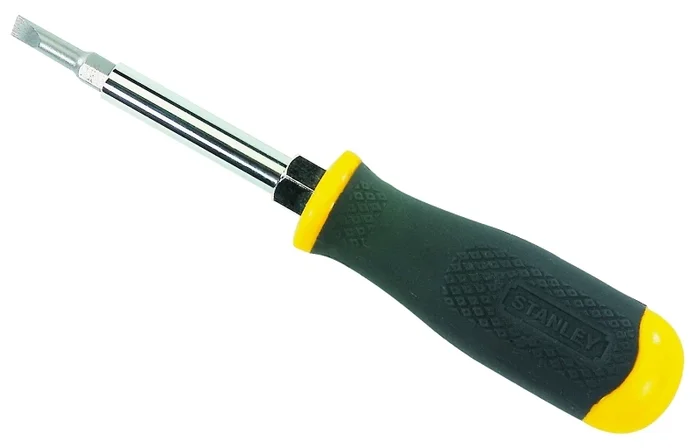 Quick-change Screwdriver With Six Interchangeable Bits, 6-inch Handle