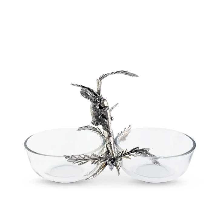 Rabbit / Carrot Double Dish Condiment Server