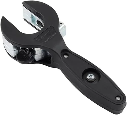 Ratchet-type Pipe Cutter, One-hand Fast Pipe Cutting Tool, for Cutting 5/16-1-1/8 inch Stainless Steel Copper Aluminium,for Home Working(Black)