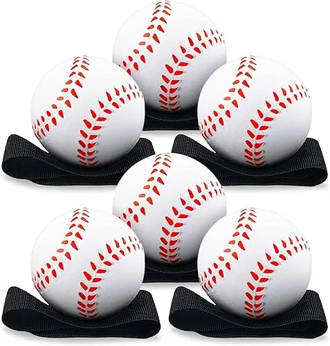 Reactive Sports Wrist Balls – 6PK – Return Balls – Rebound Bouncy Wristband Balls w/Elastic Cord – Wrist Toy for Teens Adults Exercise or Play – Nice Gift Party Favor, Fun Outdoor Activity