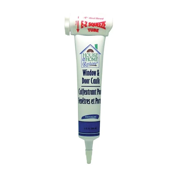 Red Devil 0848 Window and Door Caulk, White, -20 to 180 deg F, 5 fl-oz Squeeze Tube