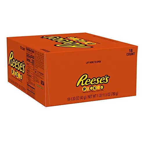 REESE’S Pieces Peanut Butter Candy, 1.5 Ounce (Pack of 18)