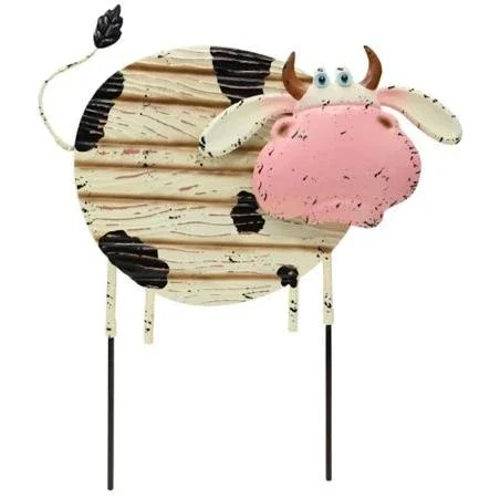 Regal Art And Gift 12672 – 17.5″ White Cow Garden Stake Decor