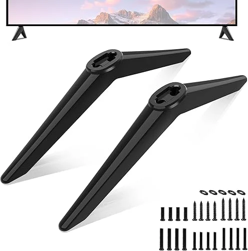 Replacement TV Stand Legs for Vizio, TV Stand Tabletop for Vizio V555-H11 V555-J01 M556-H1 V585-H11 V585-J01 V505-J01 V505-H1, Not Universal Legs Only for We Listed Model wr Screws & Instructions