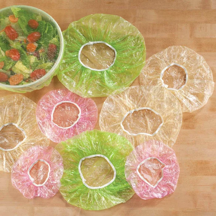 Reusable Plastic Bowl Covers, Set of 24