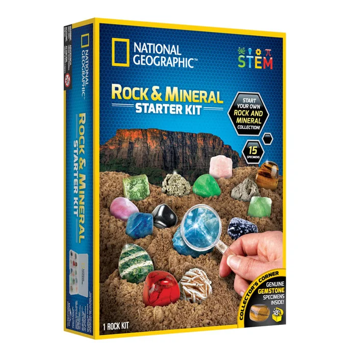 Rock & Mineral Starter Kit – 15 Specimens (National Geographic)