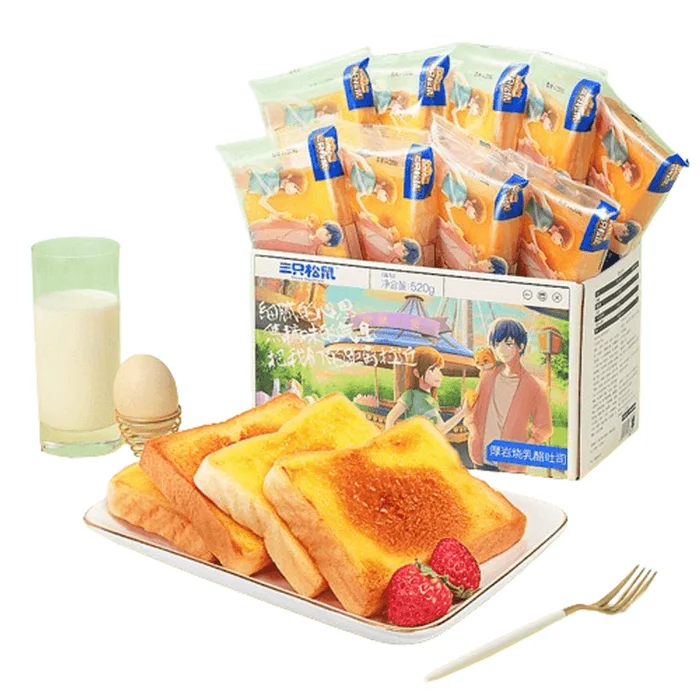 Rock-baked cheese Toast cheese-flavored bread cheese rock-baked Healthy breakfast 520g/ box