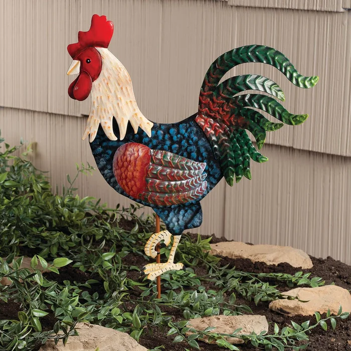 Rooster Metal Garden Stake by Fox River Creations™
