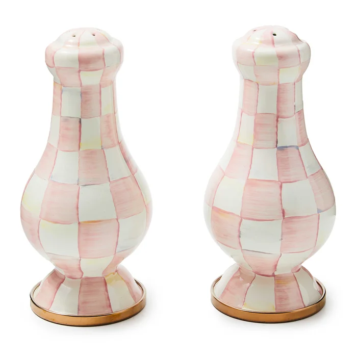 rosy check large salt & pepper shakers