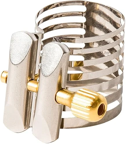 Rovner Ligature & Plastic Cap for Tenor Standard Saxophone – Platinum Ligature for Hard Rubber Mouthpiece (P-2R)