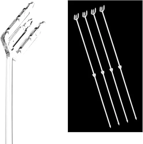 Royal Imports 18” Cardettes for Flower Arrangements, Plastic Floral Picks Fork-Shaped Gift Card Holder (Slanted Top) 100 Pcs