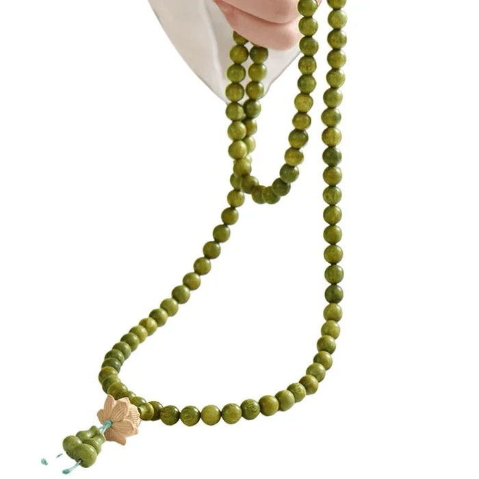 Ruyi Cultural And Creative Green Sandalwood Hand Play Buddha Bead Plate Play Bracelet * 1 Piece