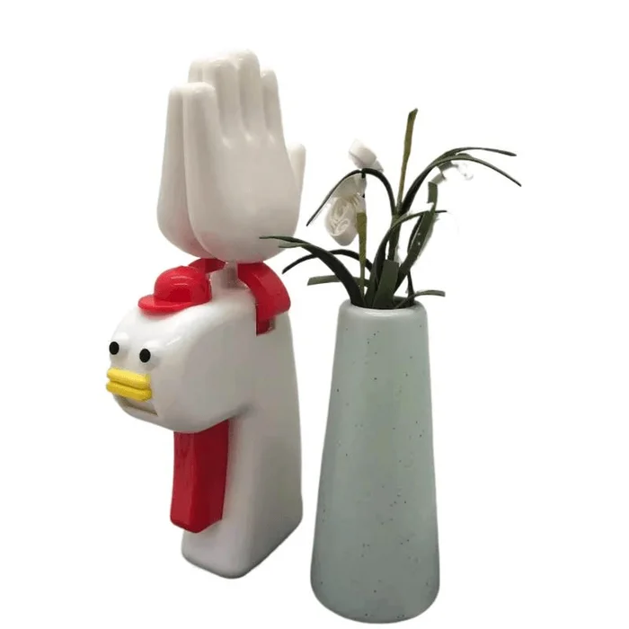 Sand Carving Clap Palm Artifact Sausage Mouth Clap Palm White 24cm