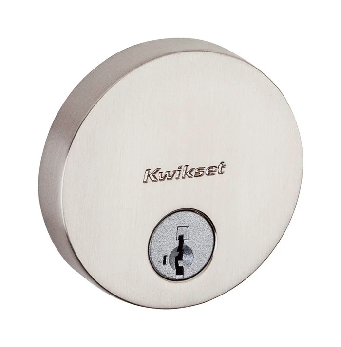 Satin Nickel Steel Uptown Single Cylinder Deadbolt With Smartkey Technology