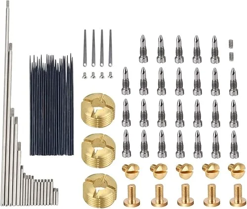 Saxophone Repair Kits Wind Musical Instrument Parts with Rollers, Nut, Rat-tail Screws, Round Head Screws, Needle Springs for Alto Tenor Soprano Saxophone Accessories