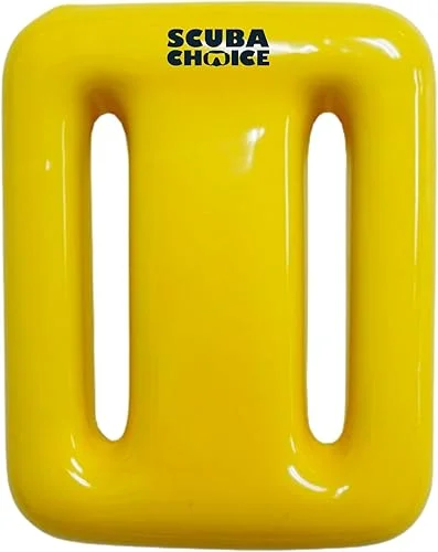 Scuba Choice 2.3LB (1.04KG) Vinyl Coated Diving Weights for Precise Buoyancy & Enhanced Stability – Compact, Durable, Yellow Weight Freediving, Spearfishing Diving, Fits 2′ Webbing Belt