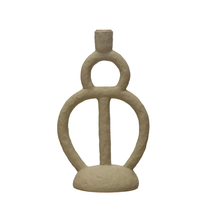 Sculptural Taper Candle Holder – 7.6″L x 3.1″W x 9.5″H