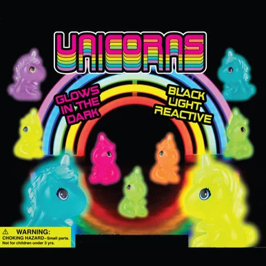 Seated Neon Unicorns 2″Capsules