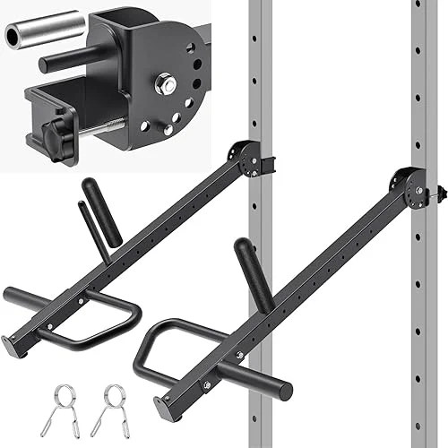 SELEWARE Adjustable Lever Arms Jammer Arms for 2'' x 2'' and 3'' x 3''Power Racks, Heavy Duty Versatile Lever Arm Attachment for Gym Rows, Pushes, Deadlifts, Belt Squats, Curls and More