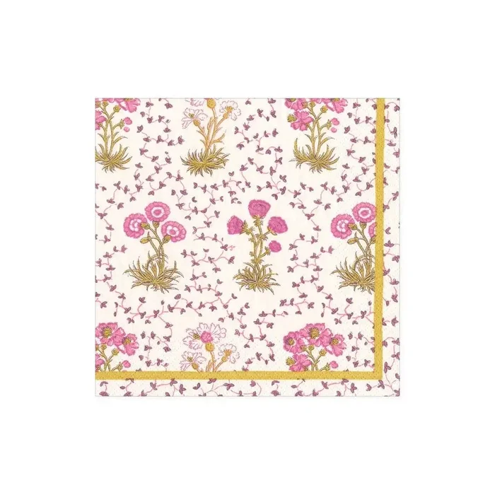 Semis De Fleurs Paper Cocktail Napkins 20 Ct – Pink