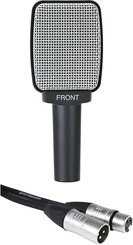 Sennheiser e 609 Silver Dynamic Guitar Microphone Bundle with Cable