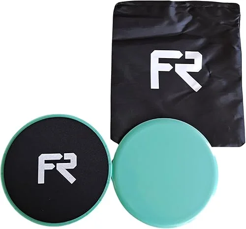 Set of 2 Core Workout Sliders with Carry Bag; Abdominal and Core Workouts; Dual Sided Exercise Gliding Discs for Use on Carpet or Hard Floors; 2 Pack Abdominal Sliders