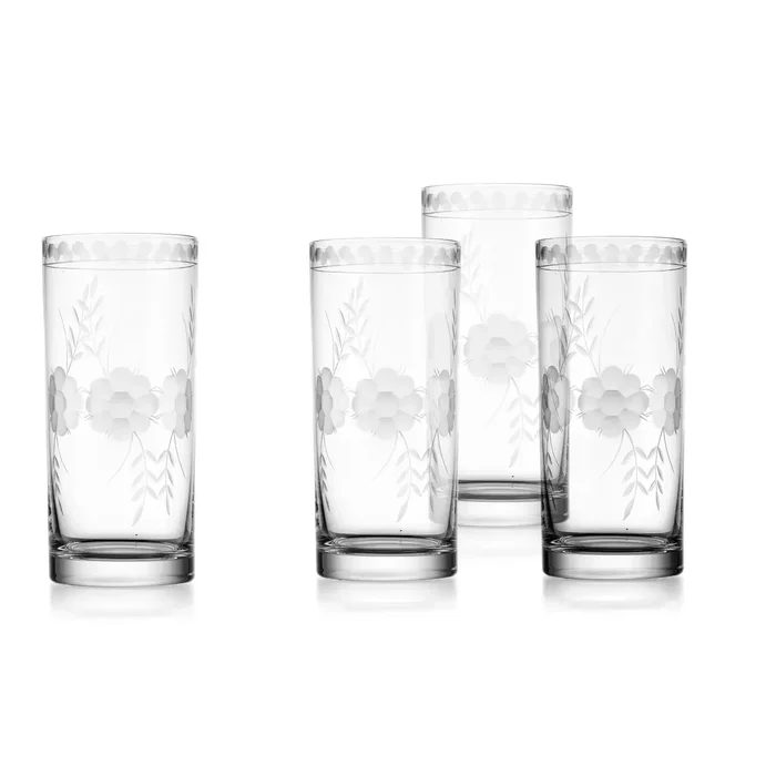 Set of Four Belle Fleur Highballs 14oz