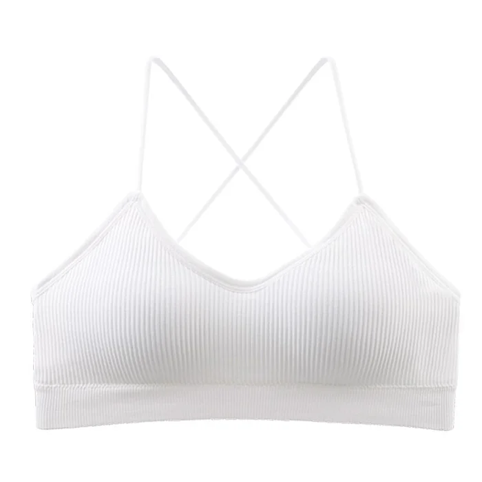 Sexy Back Anti Glare Gathering Bra White One Size 1 Piece