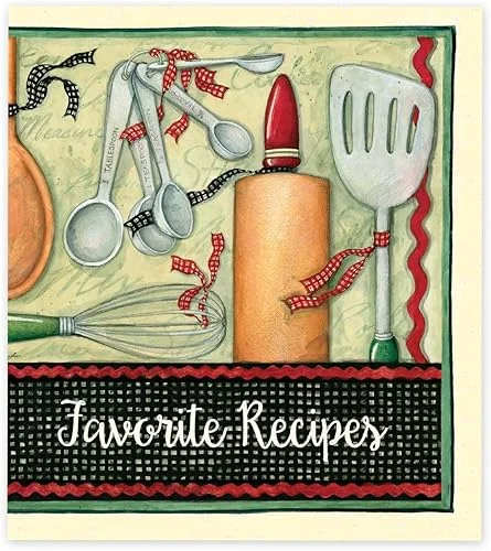 Shannon Roads Gifts Classic Kitchen Binder with Plastic Page Protectors and Recipe Cards, 8 x 9-Inches, Barnyard Rooster