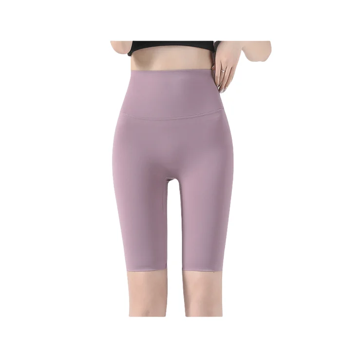 Shark Pants Thin Fit Fitness Cycling Exercise Yoga Leggings Purple M Size