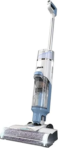 Shark WD201 HydroVac Cordless Pro XL 3-in-1 Vacuum, Mop & Self-Cleaning System with Brushroll for Multi-Surface, Hardwood, Tile, Marble & Area Rugs, Pure Water (Renewed), .38 Qt. Capacity, Blue