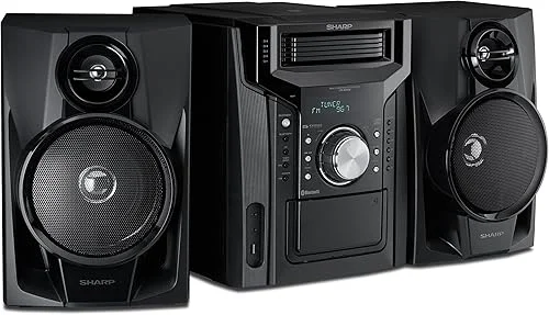 Sharp CD-BH950 Sharp 240W 5-Disc Mini Shelf Speaker System with Cassette and Bluetooth