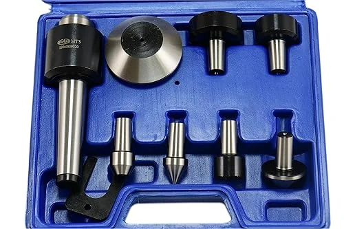 Shars 3MT Live Center Set High Performance Heavy Duty CNC Interchangeable Nose 8 PCS 202-3561 M[